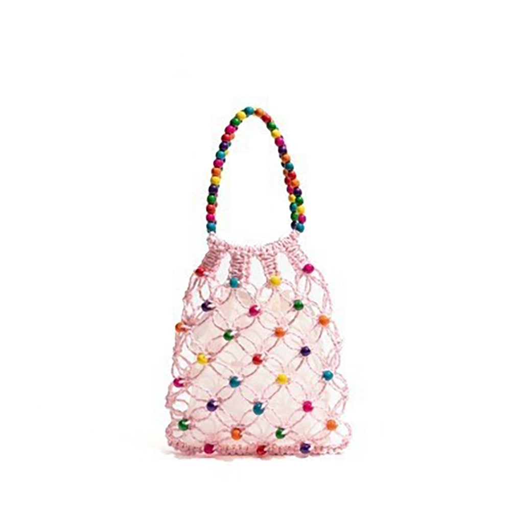 Dopamine Style Colorful Beaded Hand-Woven Handbag MK2BLK6S10BBG871