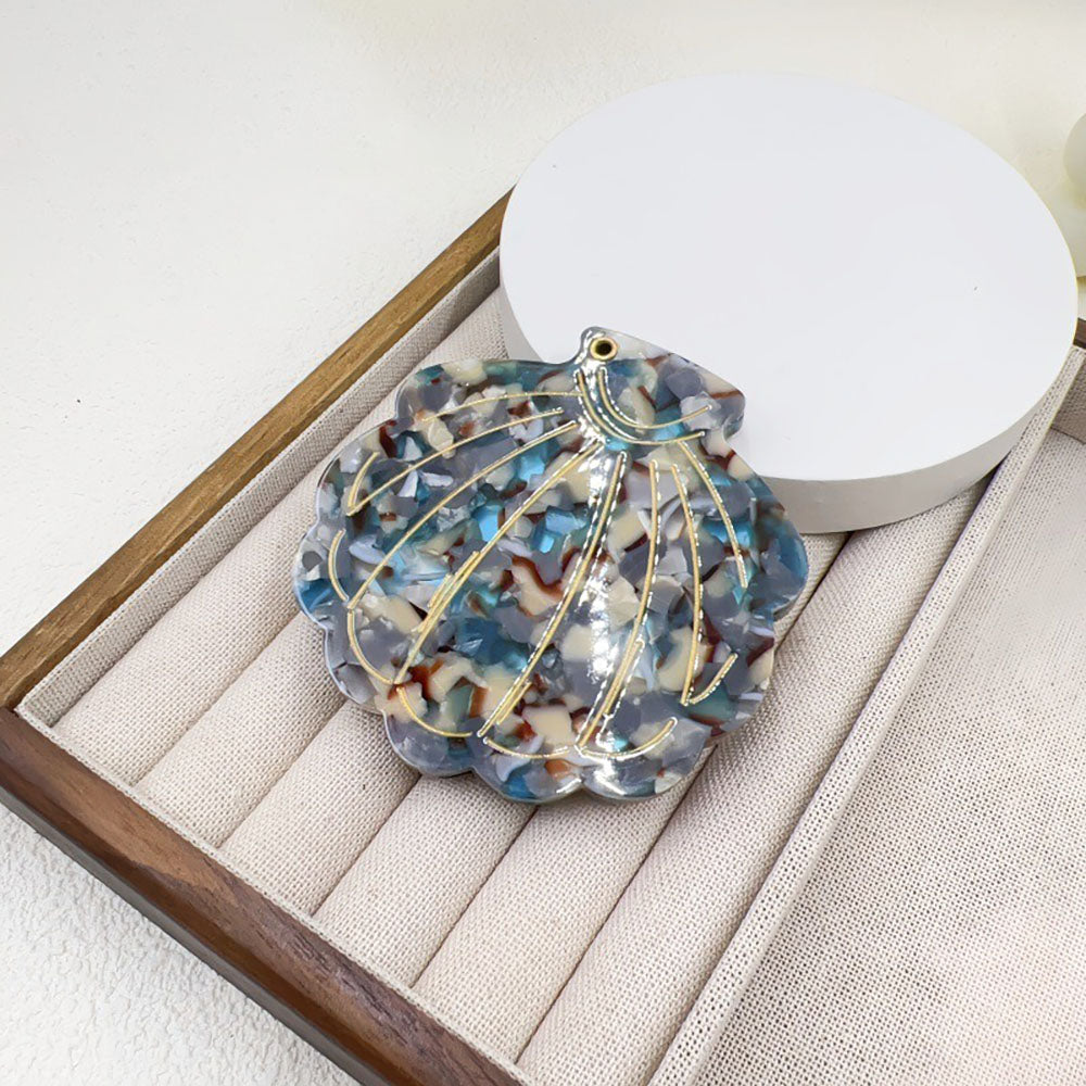 Creative Shell Shape Acetate Portable Makeup Mirror MK2PPFN6CT5MR46