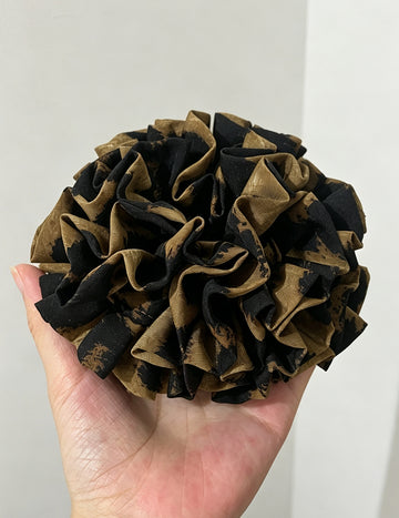 Vintage Leopard Print Hydrangea Style Scrunchies 6W6HSR518