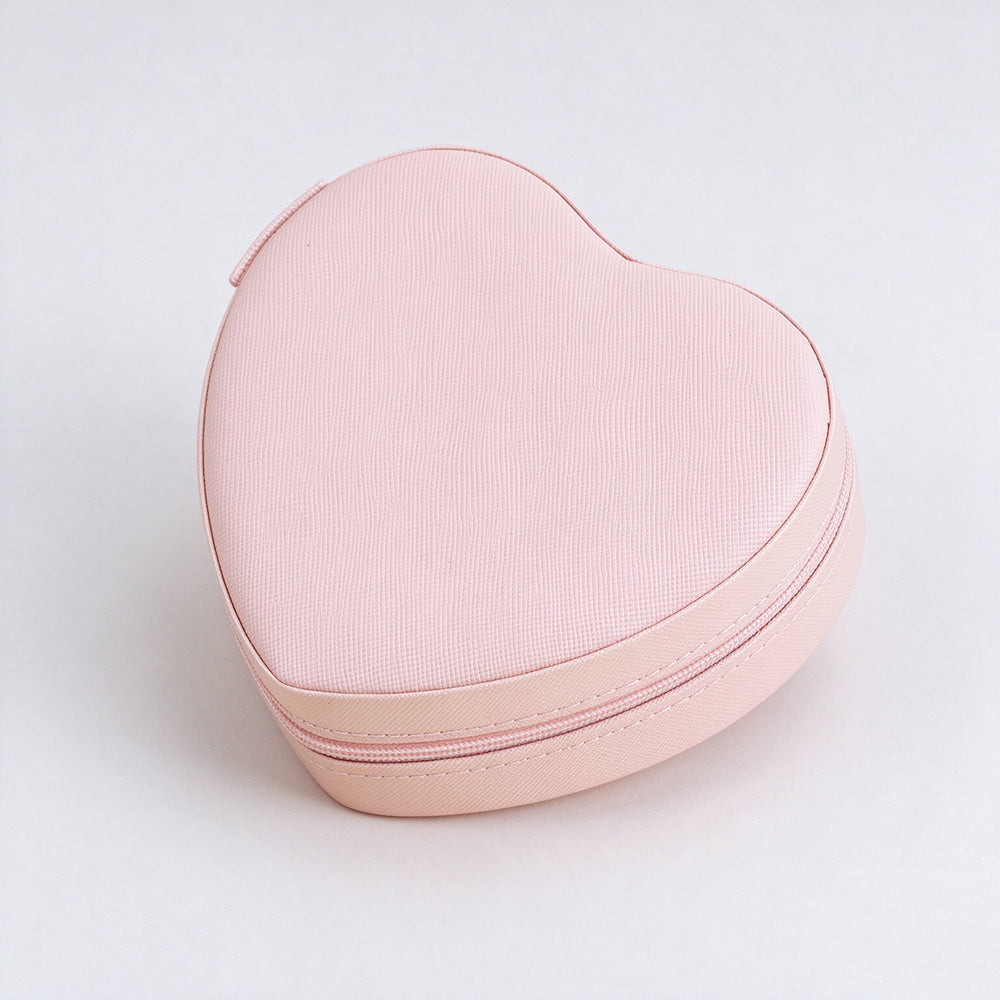 Fashion Heart Shape Portable Jewelry Box 6H13HSJ148