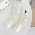 Heart Embroidery Socks - DippedShop Wholesale - #5443