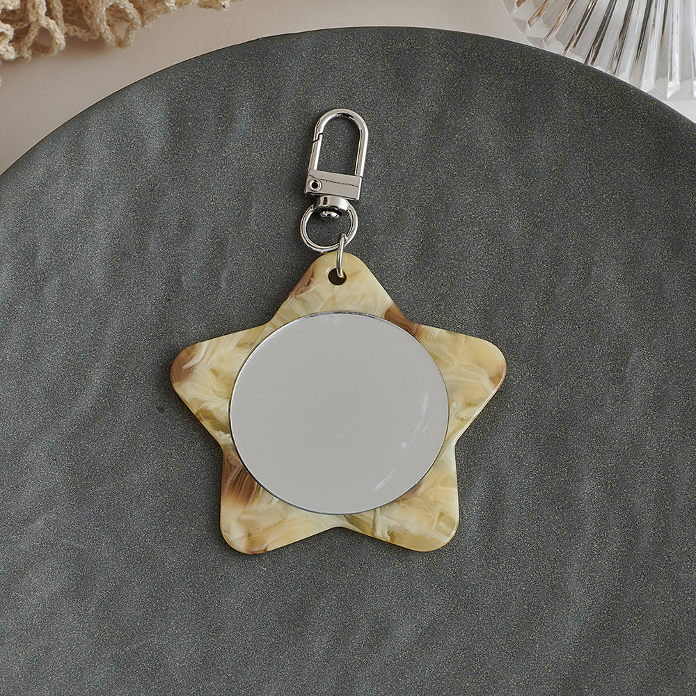 Acetate Star Mirror Keychain - DippedShop Wholesale - #2083
