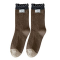 Ruffle Trim Thick Slouchy Crew Socks 6W8FSO674