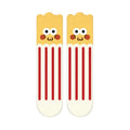 Funny Cartoon Color Block Breathable Crew Socks 6W8FSO669
