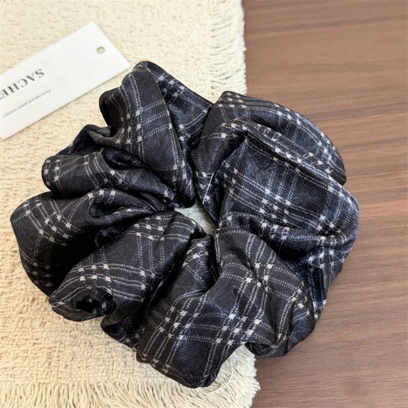 Ruffled Plaid Hair Scrunchies - DippedShop Wholesale - #3523