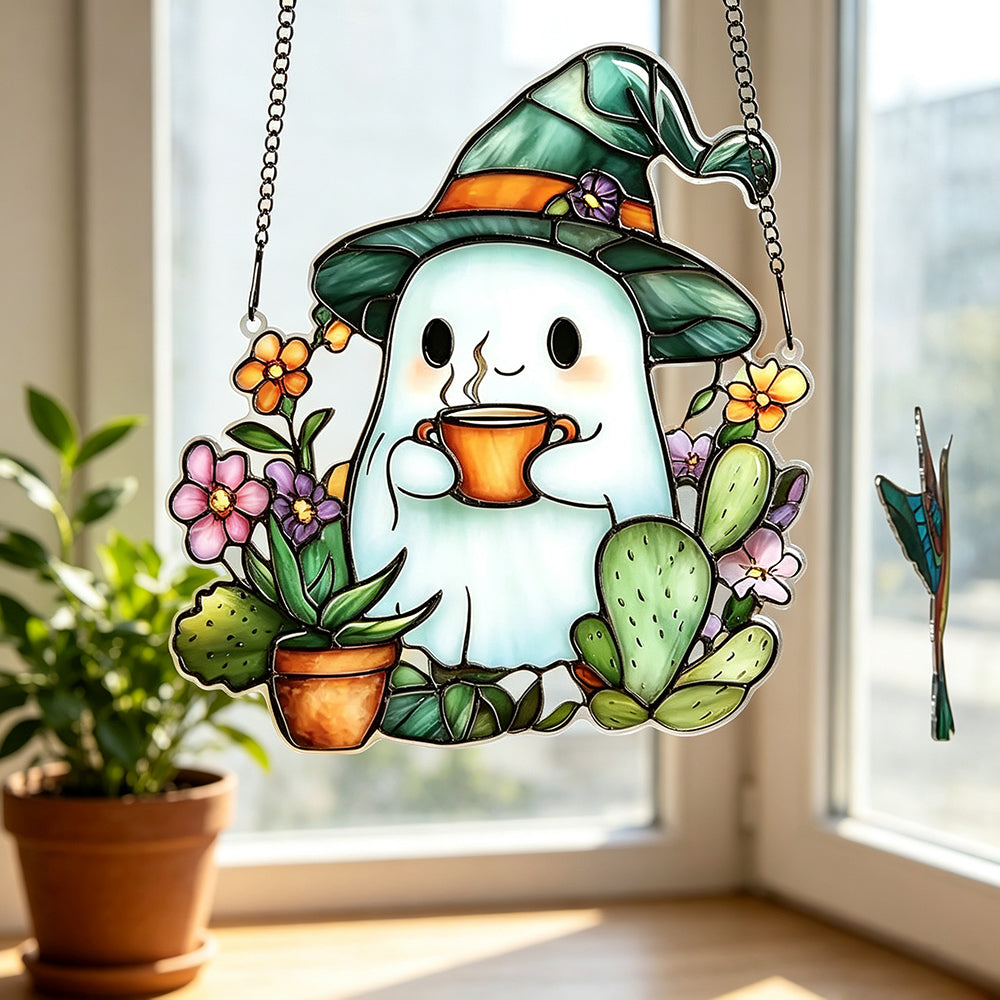 Halloween Ghost Sun Catcher Window Hanging 6H7HLS184