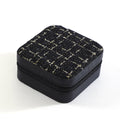 Square Tweed Mini Travel Jewelry Box 6W5CO363