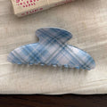 Plaid Acetate Hair Claw - DippedShop Wholesale - #6067