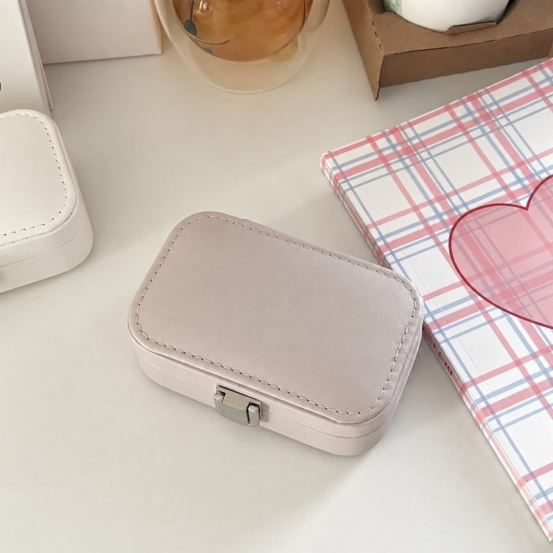 Cute Portable Large Capacity PU Jewelry Case 6W13HSJ123