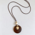 Wooden Hat Pendant Necklace - DippedShop Wholesale - #4435