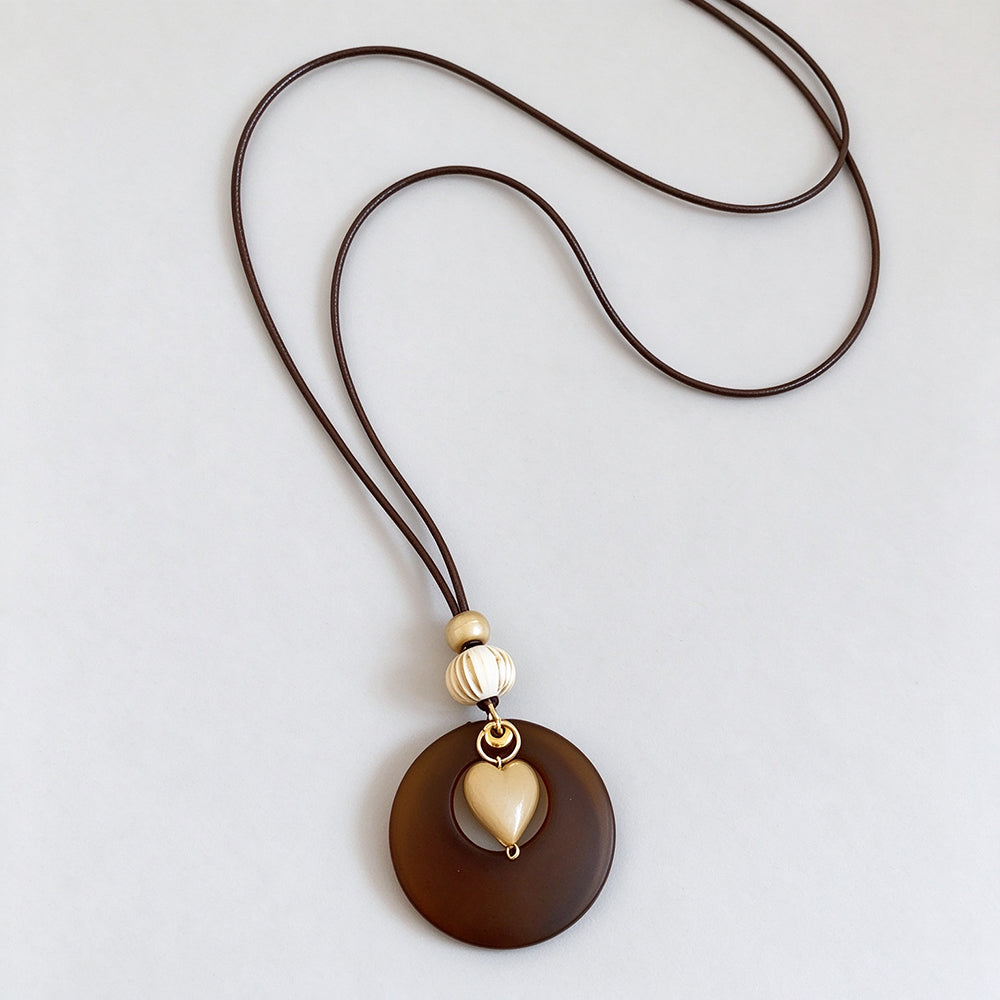 Wooden Hat Pendant Necklace - DippedShop Wholesale - #4435