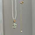 Creative Pearl Mini Christmas Tree Charm Necklace 6W6JNC875