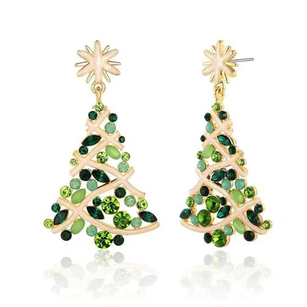 Christmas Tree Dangle Earrings - DippedShop Wholesale - #8675