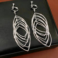 Layered Hollow Out Feather Dangle Earrings 6W6JER765