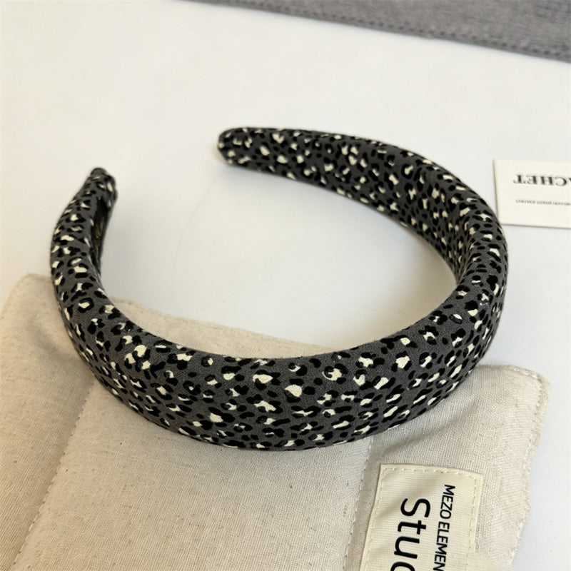 Retro Leopard Print Padded Fabric Headband 6W6HBD315