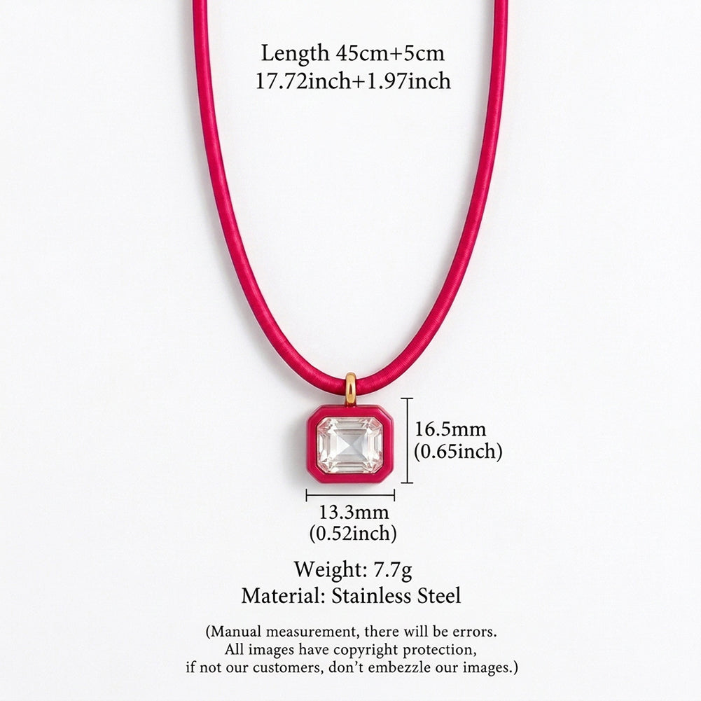 Cubic Zircon Pendant Choker - DippedShop Wholesale - #1411