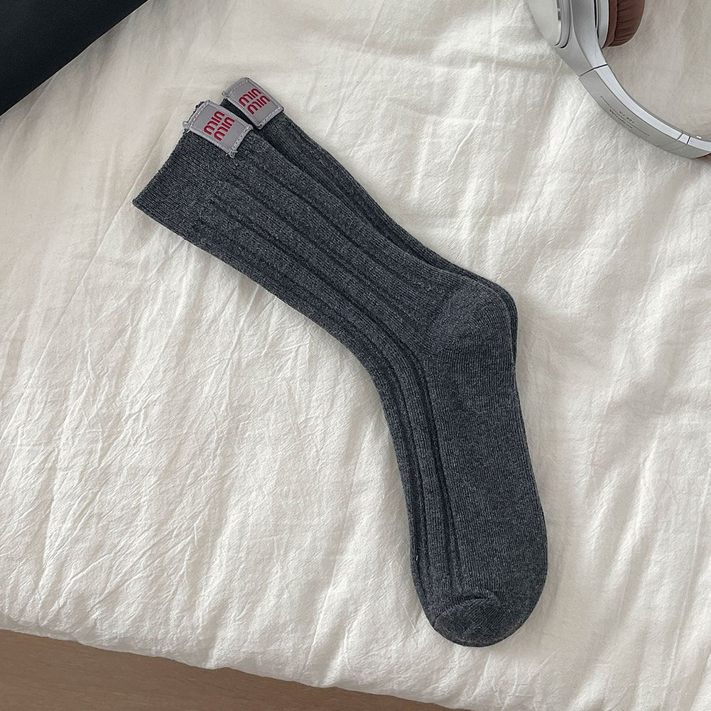 Solid Rib Knit Socks - DippedShop Wholesale - #9395