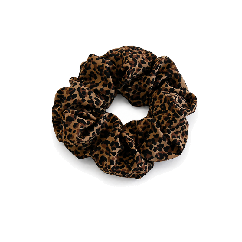 Vintage Leopard Print Ruffled Elastic Scrunchies 6W6HSR321
