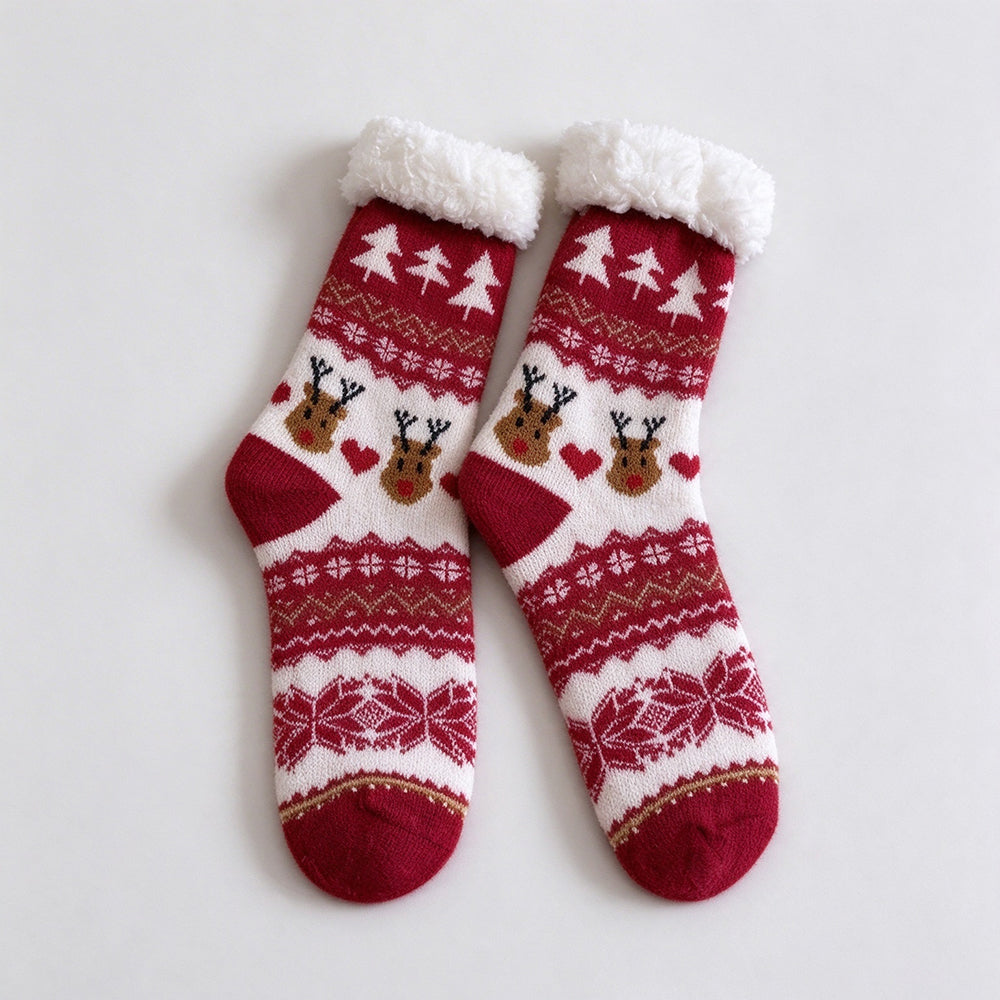 Deer Jacquard Thick Socks - DippedShop Wholesale - #6083
