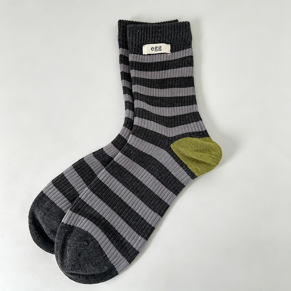 Striped Slouch Crew Socks - DippedShop Wholesale - #8771