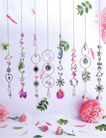 Geometric Crystal Pendant Planet Hanging Suncatcher MK2CZAS6H7HLS59