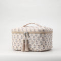 Stylish Floral Print Quilt Shell Cosmetic Bag 6S5CO124