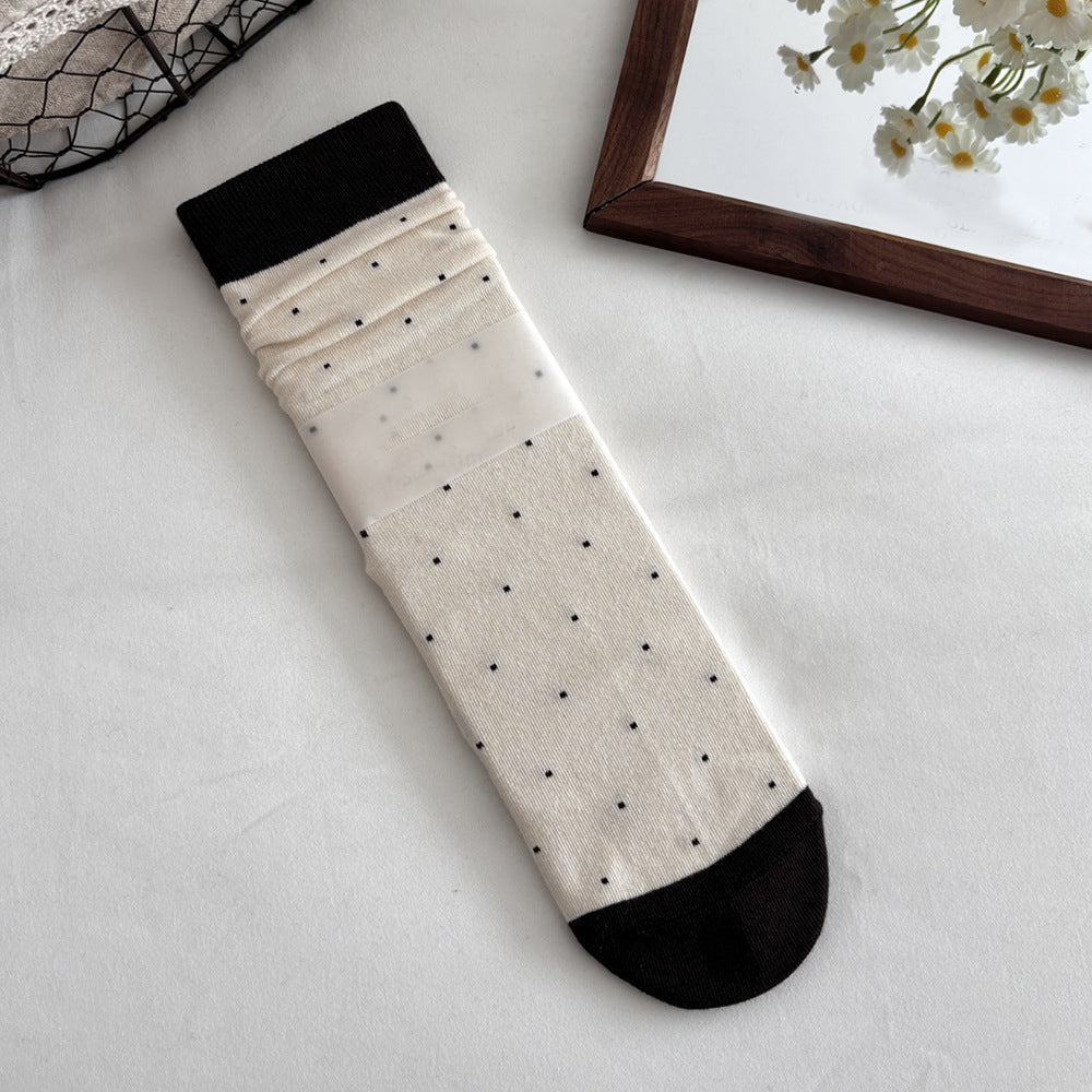 Slouchy Polka Dot Socks - DippedShop Wholesale - #0243