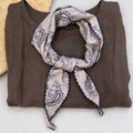 Retro Color Block Paisley Print Triangle Scarf 6W6NSC224