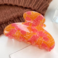 Floral Print Hair Claw - DippedShop Wholesale - #5891