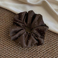 Minimalist Solid Color Rhinestones Elastic Scrunchies 6W6HSR501