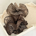 Vintage Leopard Print Organza Hair Scrunchies 6W6HSR360