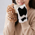 Fuzzy Plush Fingerless Gloves - DippedShop Wholesale - #3571