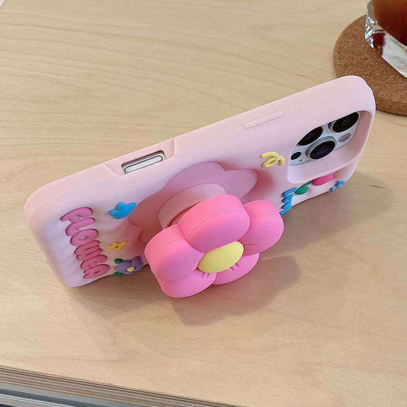3D Flower Shockproof Case - DippedShop Wholesale - #6547