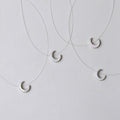 Invisible Fishing Line Crescent Moon Choker Necklace 6W6JNC1077