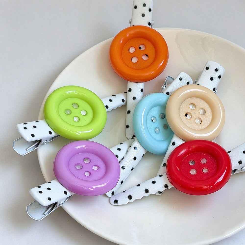 Polka Dot Alligator Hair Clip - DippedShop Wholesale - #2051