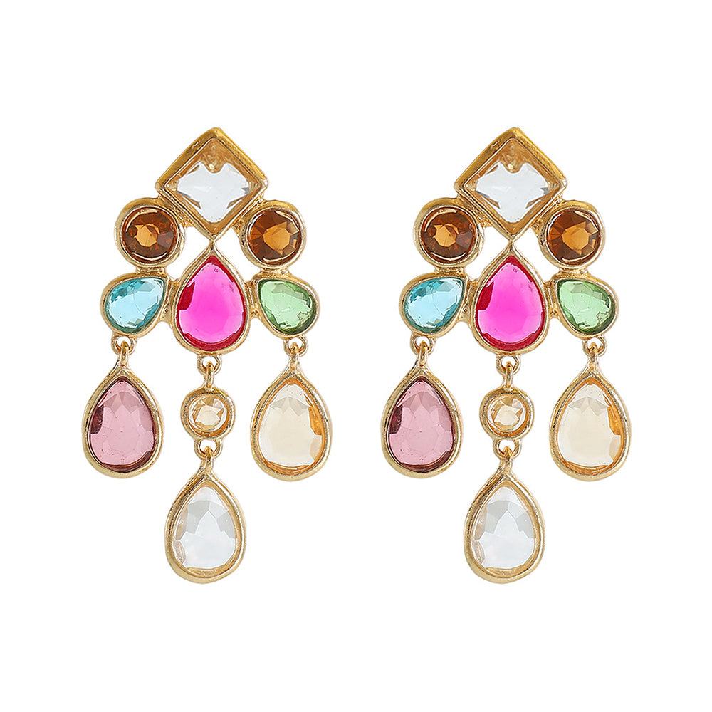 Crystal Teardrop Dangle Earrings - DippedShop Wholesale - #1891