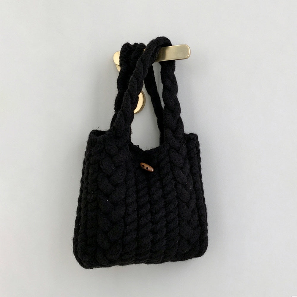 Cute Handmade Cable Knit Mini Handbag 6W10BBG2375