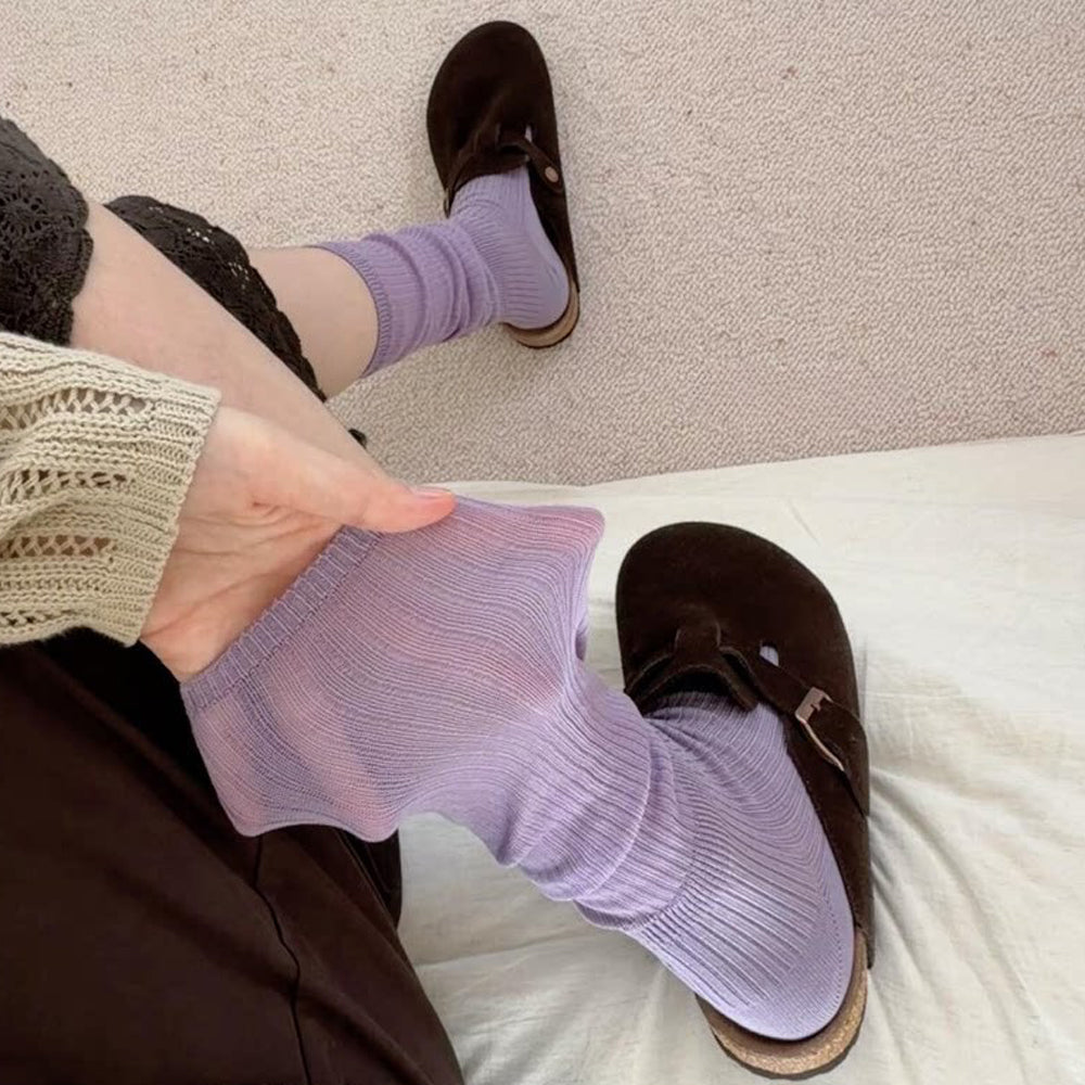 Mid-Calf Knit Socks - DippedShop Wholesale - #8755