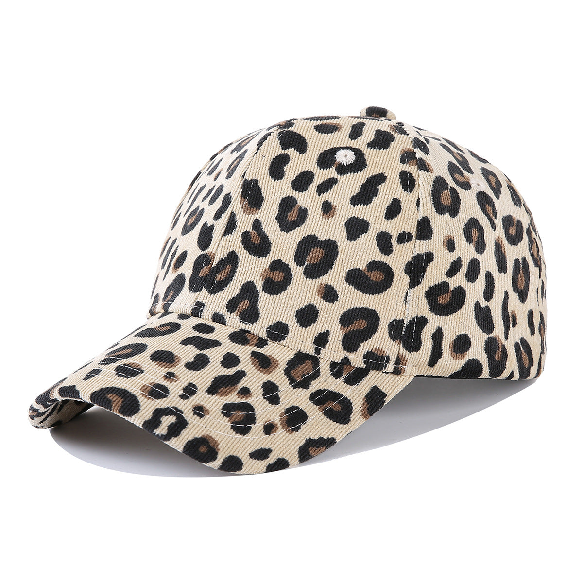 Trendy Corduroy Leopard Print Baseball Cap 6W6HAT821