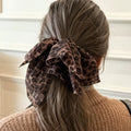 Vintage Leopard Print Bowknot Elastic Scrunchies 6W6HSR491