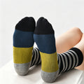Striped Color Contrast Crew Socks - DippedShop Wholesale - #2451