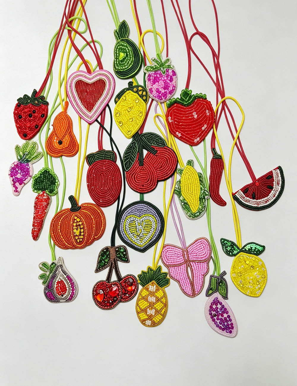 Fresh Handmade Beads Cherry Pendant Bag Charm 6W10BBC801