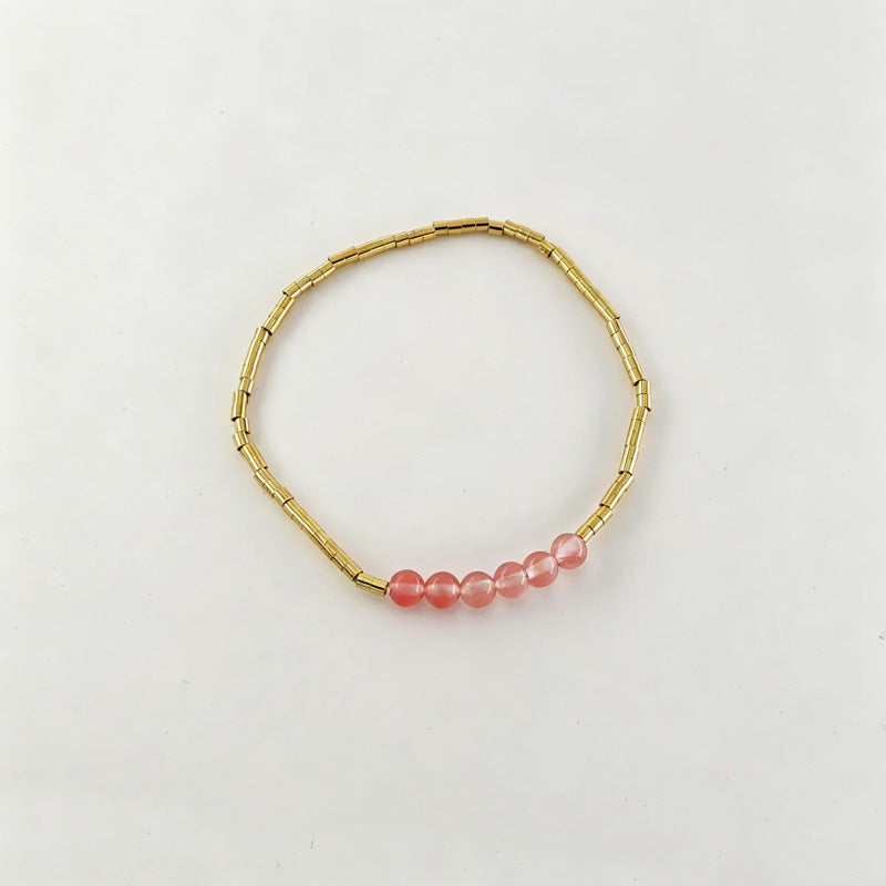 Handmade Natural Pearl Beaded Chain Bracelet 6W6JBR454