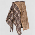 Trendy Asymmetrical Plaid Paisley Print Hip Scarf 6W1SL40