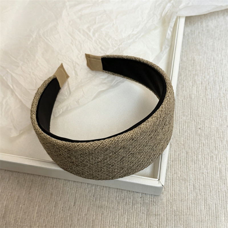 Retro Woven Tweed Textured Wide Headband 6W6HBD328