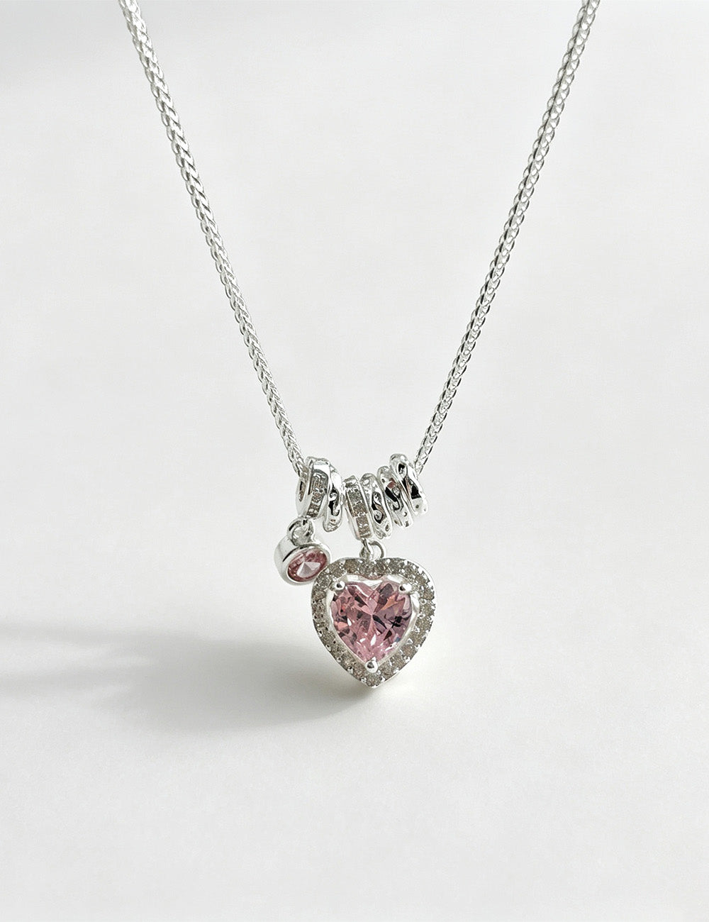 Cubic Zirconia Heart Pendant - DippedShop Wholesale - #8531