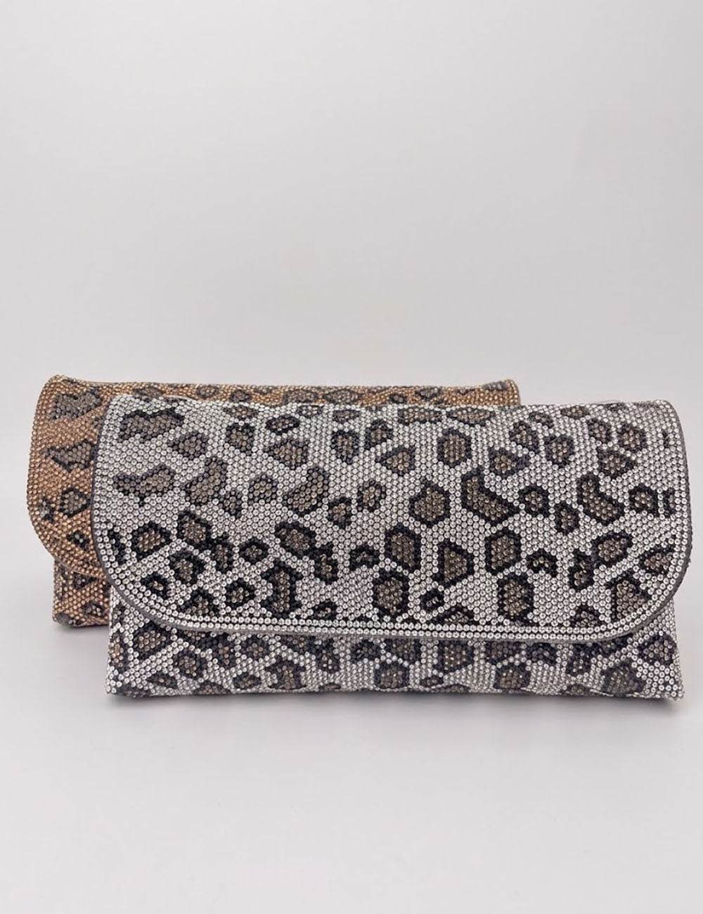 Vintgae Rhinestone Leopard Print Evening Clutch 6W10BBG1973