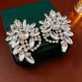 Full Rhinestone Heart Geometric Stud Earrings 6W6JER763