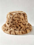 Simple Leopard Print Fluffy Plush Bucket Hat 6W6HAT823