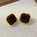 Geometric Square Stud Earrings - DippedShop Wholesale - #4595